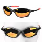 oculos sol metal proteção uv laranja lupa preto praia + case qualidade premium praia lente espelhada