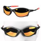 oculos sol preto lupa praia metal laranja proteção uv + case praia lente espelhada presente verão lente espelhadas