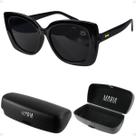 oculos sol proteção uv praia social vintage + case delicado luxo estiloso preto quadrado original moda verão acetato