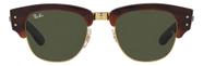 Óculos Sol Quadrado Acetato Polido Tartaruga + Lentes Verdes