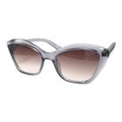 Óculos Sol Triton Gatinho Cinza Translúcido/lentes Marrom Degradê TRI3246-C6