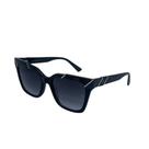 Óculos Solar Ana Hickmann Cris 1 Ah90044 A01 Preto Brilho Lente Cinza Degradê