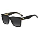 Óculos Solar Boss 1745/s 807 57 Preto Brilho Lente Cinza Degradê - Óculos Solar Boss 1745/s 807 57 Preto Brilho Lente Cinza Degradê -