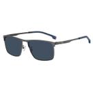 Óculos Solar Boss 1837/g/s R80 57 Grafite Fosco Lente Azul Óculos Solar Boss 1837/g/s R80 57 Grafite Fosco Lente Azul