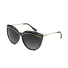Óculos Solar Colcci Amelia C0153a3433 Preto Brilho Lente Cinza Degradê -