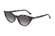 Óculos Solar Colcci Fleur C0247fg633 Preto Brilho Demi Lente Cinza Degradê