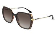 Óculos Solar Colcci Stela C0167agt34 Preto Demi Bege Brilho Lente Marrom Degrade