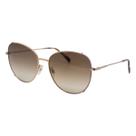 Óculos Solar Hickmann Hi30006 05a Dourado Brilho Lente Marrom Degradê -