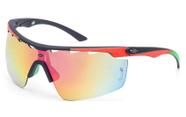 Óculos Solar Mormaii Athlon 4 M0042aab11 Preto E Laranja Lente Flash Vermelho cat1 -