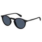 Óculos Solar Polaroid Pld2086/s 003 C3 47 Preto Fosco Lente Azul Polarizada