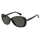 Óculos Solar Polaroid Pld4097/s 807 58 Preto Brilho Lente Cinza Polarizada -