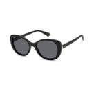 Óculos Solar Polaroid Pld4154/s/x 807 55 Preto Brilho Lente Cinza Polarizada