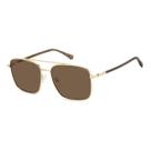 Óculos Solar Polaroid Pld4192/g/s/x J5g 59 Dourado Brilho Lente Marrom Polarizada