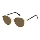 Óculos Solar Polaroid Pld4197/s/x Aoz 53 Dourado Fosco Lente Marrom Polarizada - Óculos Solar Polaroid Pld4197/s/x Aoz 53 Dourado Fosco Lente Marrom Polarizada -