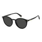 Óculos Solar Polaroid Pld6233/s 807 M9 51 Preto Brilho Lente Cinza Polarizada