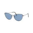 Óculos Solar Secret Bruna 10202590473045 Prata Brilho Lente Azul Polarizada