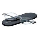 Óculos ThinOptics Round Clear Reading 2.5 Ampliação