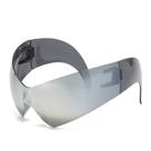 Óculos Viseira Cat-Eye Óculos futuristas de festa de peça única
