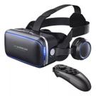Óculos Vr Shinecon Realidade Virtual 3d Com Fone De Ouvido E Controle Cor Preto