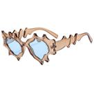 Óculos Y2K Futuristic Punk Irregular Frame Blue Lens