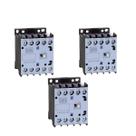 Ofereça Mais Controle: Kit com 3 Mini Contatores Weg CWCA0-31 10A 24VCC
