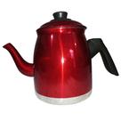 Oferta de Bule Café Leite Chá 1 Litros Alumínio Reforçado Com Tampa e Cabo Vermelho
