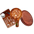 OFERTA DIA DAS MAES KIT 3 Tábuas Madeira Rústicas Frios e queijos e GRÁTIS 1 TAÇA Sortida, Cozinha, Bolos, Tortas, Petiscos