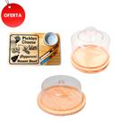 OFERTA DIA DAS MAES KIT 3pçs Boleira, Queijeira, de Madeira NATURAL tampa Acrílico e Kit frios Pote e Garfinhos, Bolos, Queijos, Petiscos,Tortas
