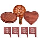 OFERTA DIA DAS MAES KIT 7 Tábuas de Madeira Rustico para Queijos, Frios, Pastas, Hamburguer, Cozinha, Petiscos