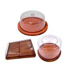 OFERTA KIT 3pçs Porta Frios MEDIO 21X16,5CM, Queijeira e Boleira Madeira RUSTICAS, Acrílico, Cozinha, Café, Mesa posta