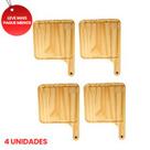 OFERTA KIT 4 Tábuas de Madeira Lisa Natural para Hamburguer, Cozinha, Grelhados, Carnes, Queijos, Frios