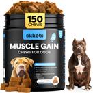 OKKÖBI Mastigáveis para Ganho Muscular para Cães 150 Unidades, Alta Proteína, Frango