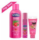 Óleo Corporal de Massagem Kero Doce Beijocas + Gel Corporal para Massagem Beijocas + Gel Gata Loka