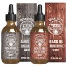 Óleo de barba sem perfume e sândalo Viking Revolution para homens Óleo de barba masculino natural com óleo de argan e óleo de jojoba Amaciador de barba, fortalece e hidrata Condicionador de barba para homens (pacote com 2)