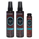 Óleo de cabelo HASK ARGAN Repairing Shine Vegan Color Safe, pacote com 3