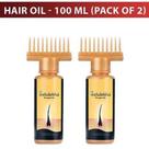 Óleo de cabelo INDULEKHA Bhringa 100mL (pacote de 2) para queda de cabelo