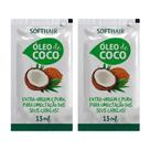 Óleo De Coco Capilar Softhair Extra Virgem 02 Sachês 15ml