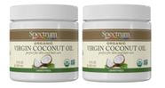 Óleo de coco Spectrum Essentials Virgin Organic 450 ml (pacote com 2)