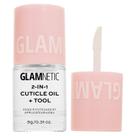 Óleo de cutícula glamnético 2 em 1 nutritivo com empurrador de cutículas 9 mL