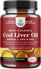 Óleo de fígado de bacalhau Natures Craft 1000 mg Ômega 3 240 cápsulas gelatinosas