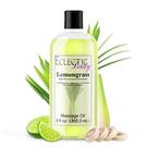 Óleo de massagem Eclectic Lady totalmente natural de capim-limão 240 ml