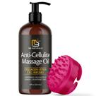 Óleo de massagem M3 Naturals anticelulite com escova de silicone 240 ml