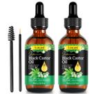 Óleo de rícino preto jamaicano Uocasi, pacote com 2, 120 ml, 100% prensado a frio