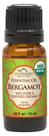Óleo essencial de bergamota orgânica dos EUA 100% pura 10mL/10,5 cm³ Óleo essencial de bergamota orgânica dos EUA 100% pura 10mL/10,5 cm³