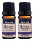 Óleo Essencial de Lavanda 100% Puro Via Aroma 2unidades