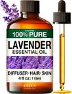 Óleo Essencial de Lavanda KUKKA 118 ml para Cabelo, Pele e Difusor