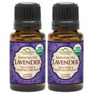 Óleo essencial de lavanda orgânica dos EUA, 15 ml, 100% puro, 2 pacotes