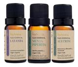 Óleo Essencial Via Aroma Lavanda + Menta + Alecrim Kit 03