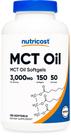 Óleo MCT Cápsulas em Gel Nutricost 1000 mg 150 Cápsulas Gelatinosas