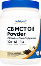 Óleo MCT em Pó Nutricost C8 454g (Baunilha) - Keto Diet